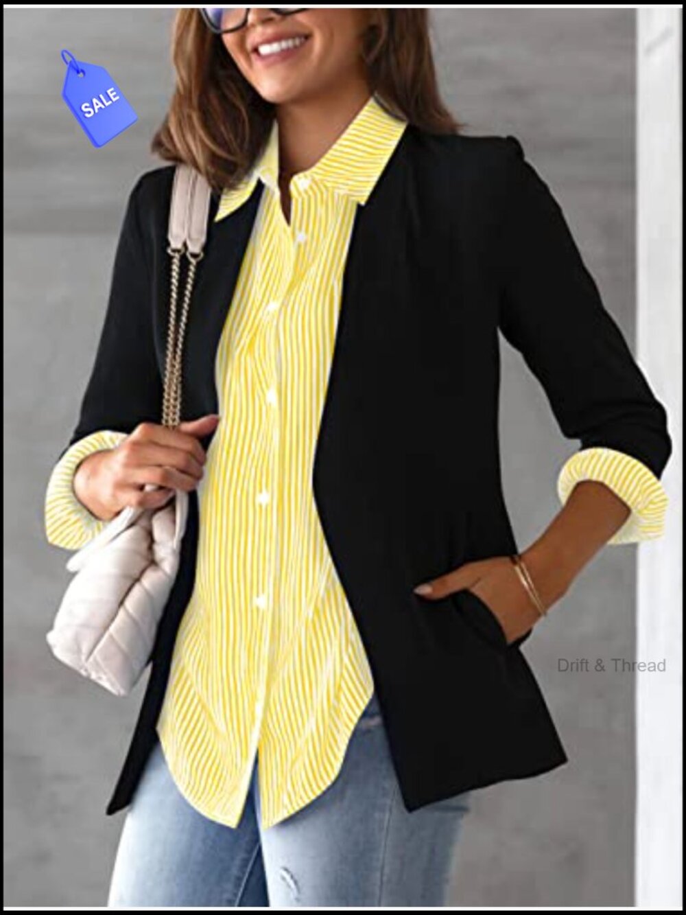 Classic Long Sleeve Button Down Shirt with Chest Pocket - Picture 3 of 6